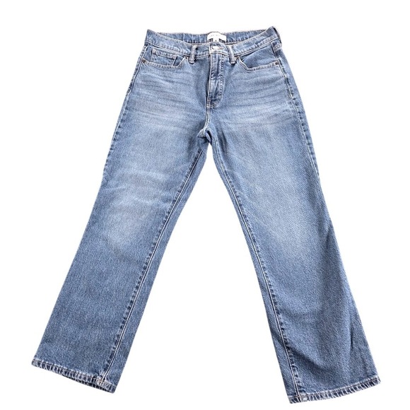 Lucky Brand High Rise Straight Leg Jeans Medium Wash Blue Size 8/29 80318 - Picture 2 of 12